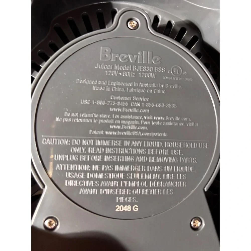 Breville BJE830BSS Juice Fountain Cold XL, 70 fl oz,  Brushed Stainless Steel